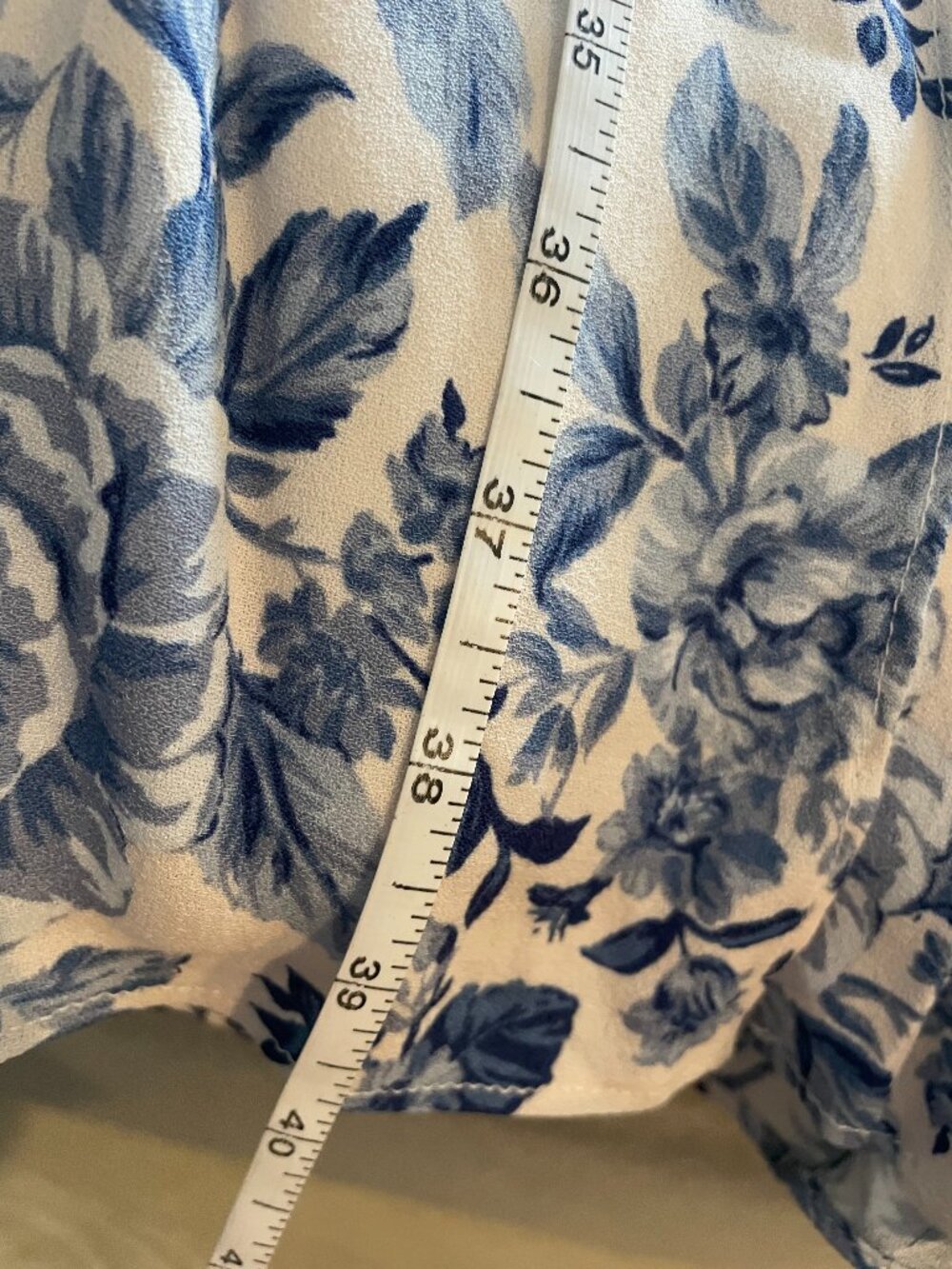 NWOT Dress Forum Floral Midi Slit Dress - Parisian Blue - Picture 7 of 10